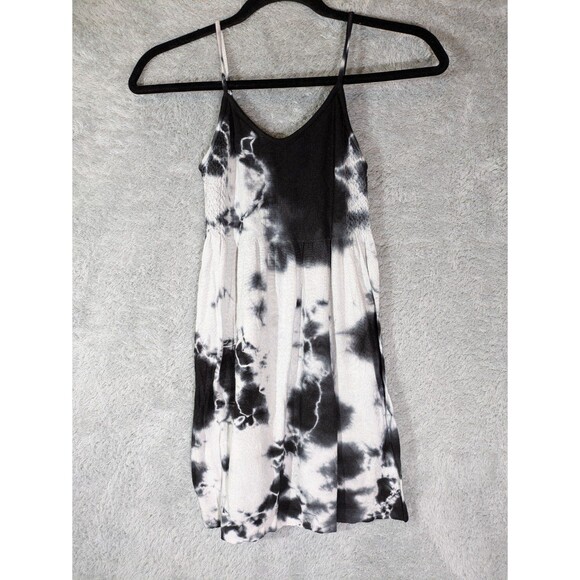Vintage tie dye mini dress Mickie D spaghetti strap stretchy free size - Picture 1 of 8